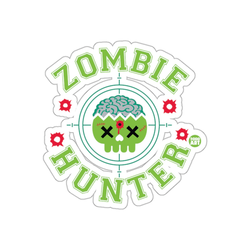 Load image into Gallery viewer, Zombie Hunter Illustrated Skull Design Sticker
