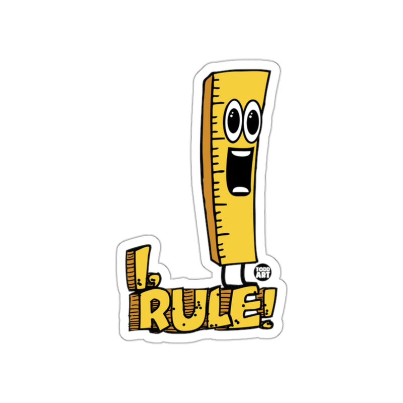 Load image into Gallery viewer, I Rule Cute Ruler Animated Design Sticker Product
