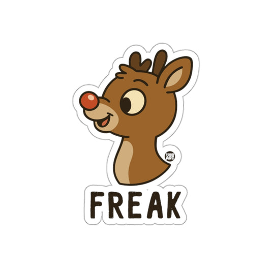 Freak Reindeer Cartoon Design Sticker for Sale