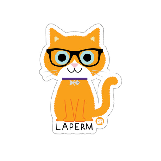 Laperm Cat with Glasses Cute Cartoon Sticker