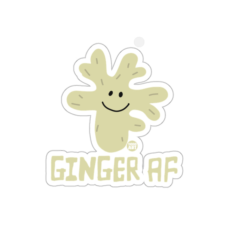Load image into Gallery viewer, Ginger AF Smiling Cartoon Character Sticker
