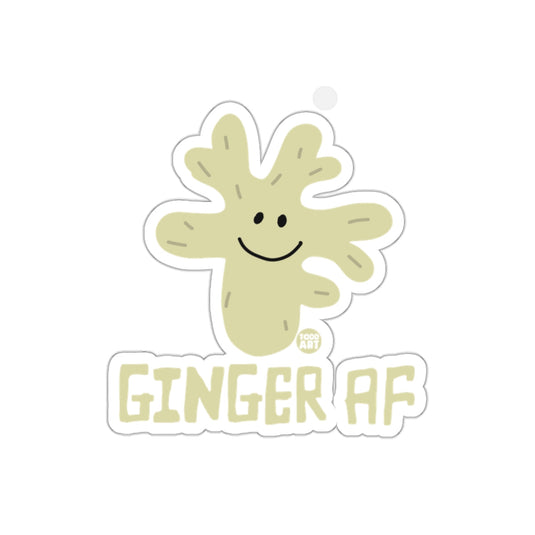 Ginger AF Smiling Cartoon Character Sticker