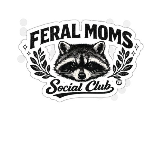 Feral Moms Social Club Raccoon Design 