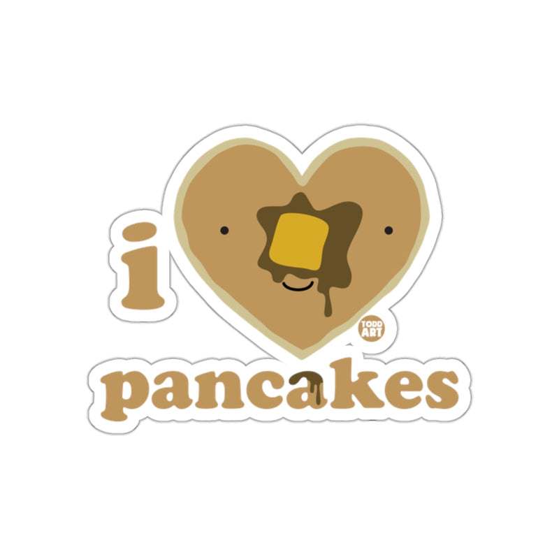 Load image into Gallery viewer, I Love Pancakes Cute Heart Design Sticker
