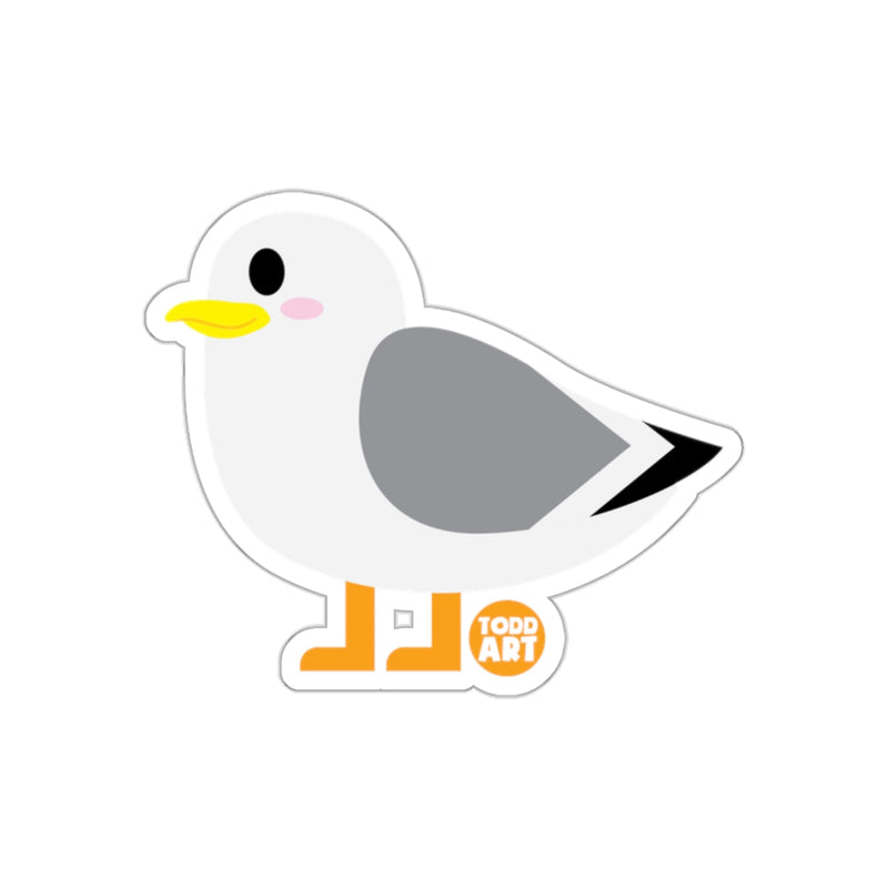 Load image into Gallery viewer, Cute Cartoon Seagull Sticker by Todd Art
