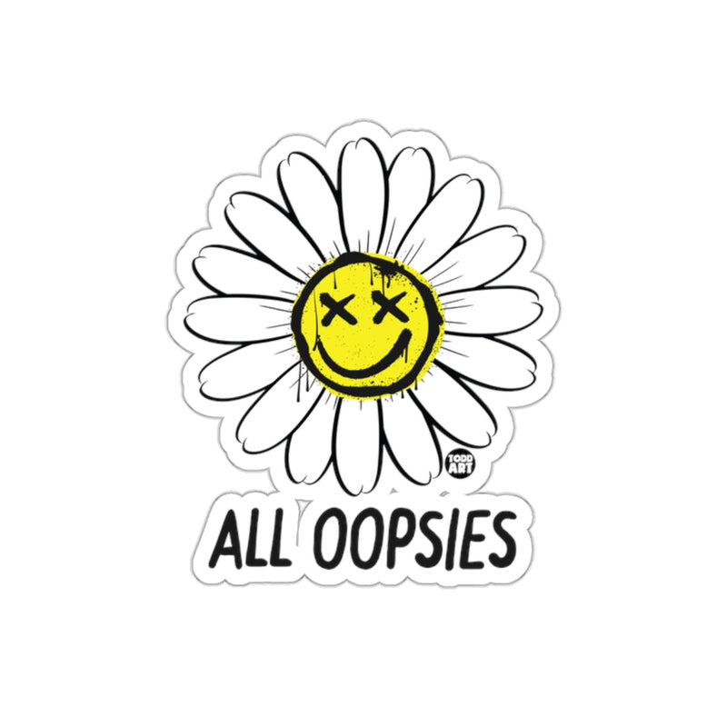 Load image into Gallery viewer, All Oopsies Daisy Flower Yellow Face Expression sticker
