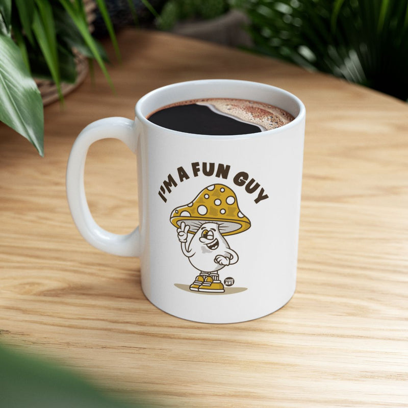 Load image into Gallery viewer, I'm a Fun Guy Mushroom Character White Mug
