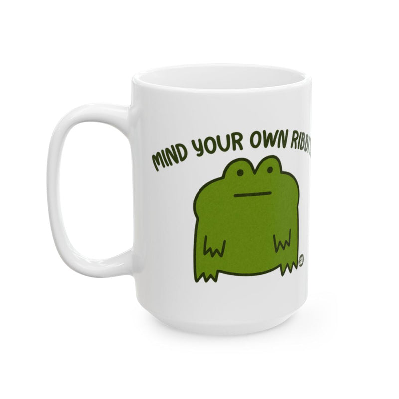 Load image into Gallery viewer, Mind Your Own Ribbit Frog Design Coffee Mug
