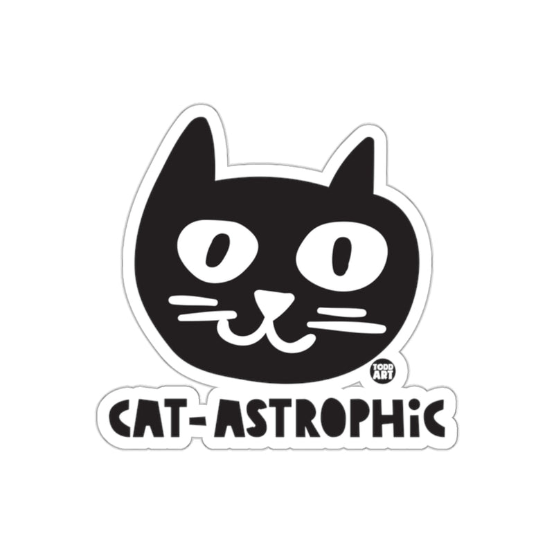 Load image into Gallery viewer, Cat-astrophic Face Design By Todd Art Graphic sticker
