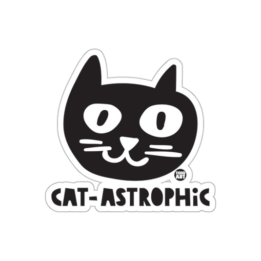 Cat-astrophic Face Design By Todd Art Graphic sticker