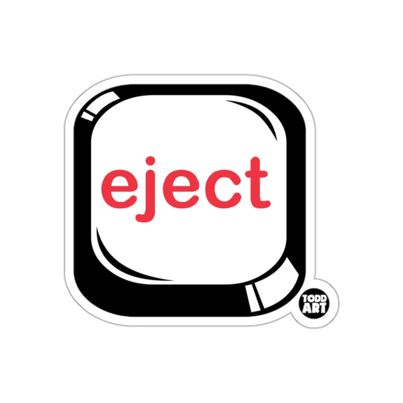 Load image into Gallery viewer, Eject Button Square Design by Todd Art sticker

