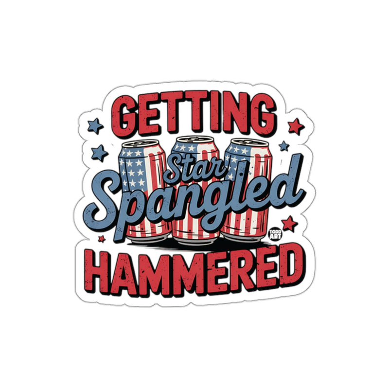 Load image into Gallery viewer, Getting Star Spangled Hammered Sticker Product
