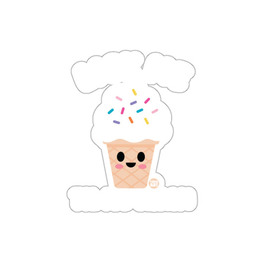 Cute Ice Cream Cone with Sprinkles Sticker