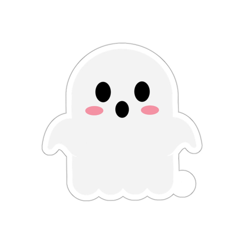 Load image into Gallery viewer, Cute Kawaii Ghost with Pink Cheeks Cartoon Sticker
