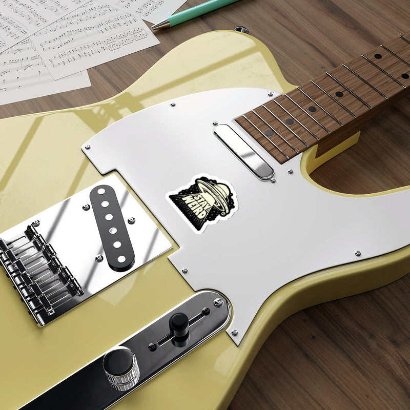 Load image into Gallery viewer, Retro Style Electric Guitar with Stay Weird Sticker
