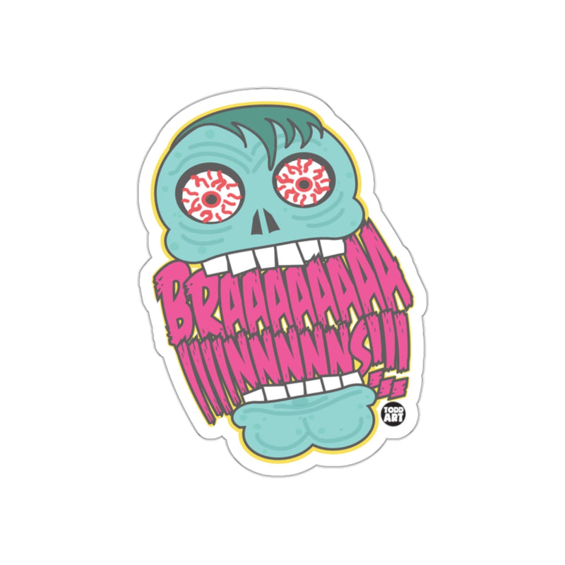 Load image into Gallery viewer, BRAAAAAAH UUUUNNNNS Skull Sticker Fun Design
