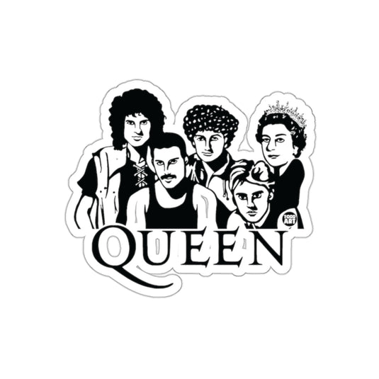 Queen Band Members With Queen Text Design sticker