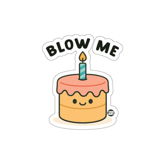 Blow Me Cute Birthday Cake Sticker Fun Design