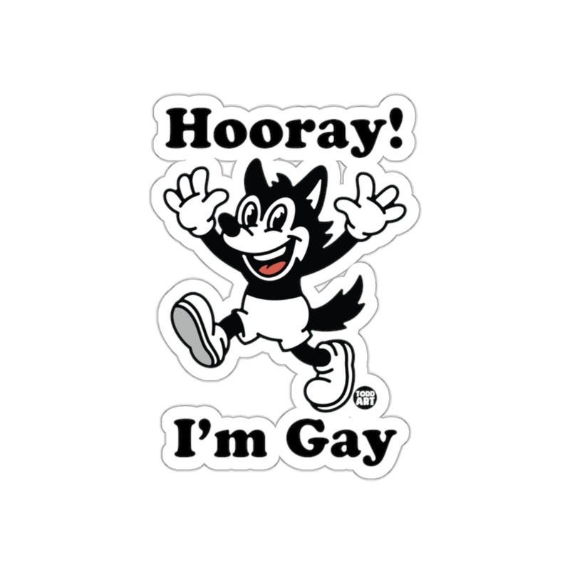 Load image into Gallery viewer, Hooray I'm Gay Graphic Sticker for Cheerful Expression
