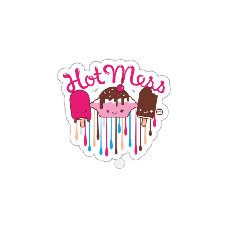 Load image into Gallery viewer, Hot Mess Adorable Melting Ice Cream Graphic Sticker
