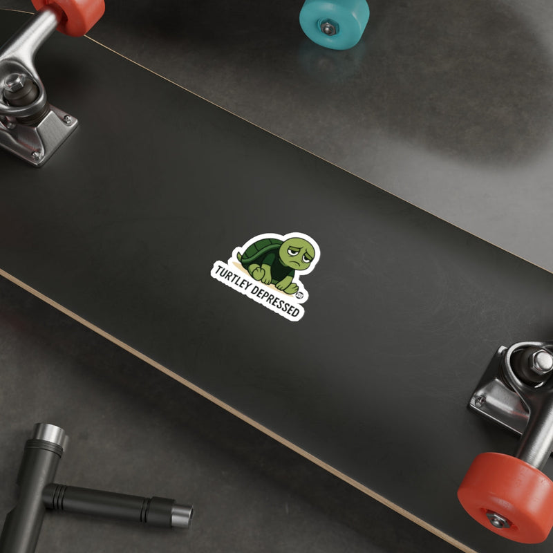 Load image into Gallery viewer, Turtley Depressed Cute Cartoon Sticker for Skateboards
