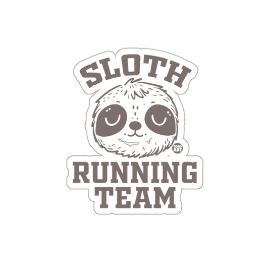 Sloth Running Team Funny Animal Art Design sticker
