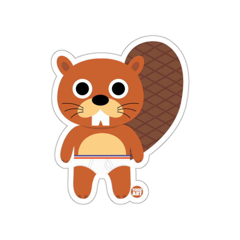 Load image into Gallery viewer, Cute Cartoon Beaver with Diaper Animal Character Sticker
