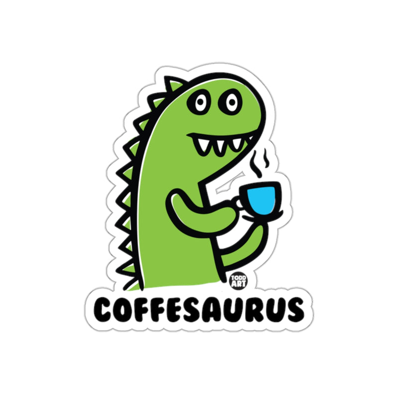 Load image into Gallery viewer, Coffeesaurus Sticker for Coffee Lovers Gift
