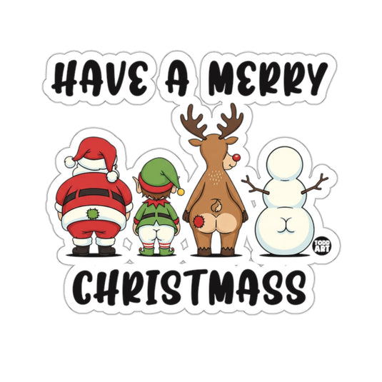 HAVE A MERRY CHRISTMASS Santa Elf Reindeer Snowman 