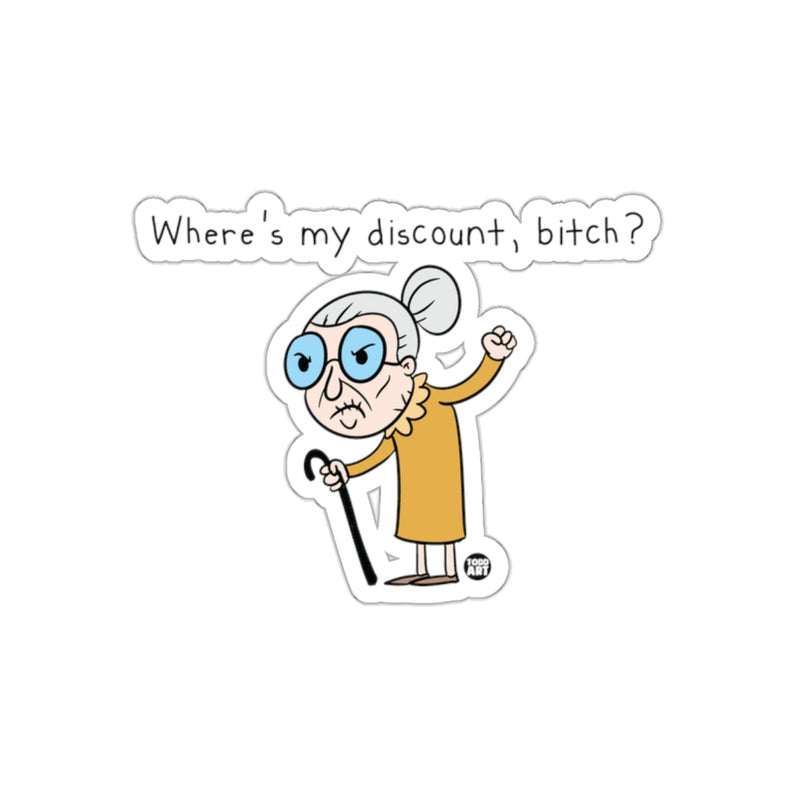 Load image into Gallery viewer, Where's My Discount Funny Grandma Sticker
