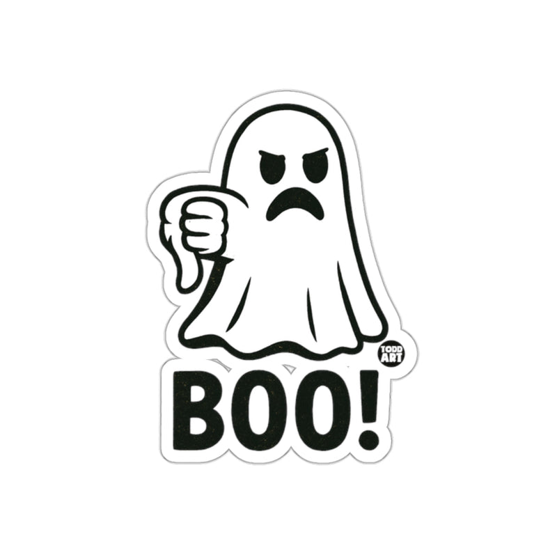 Load image into Gallery viewer, Angry Boo Thumbs Down Ghost Sticker Halloween Fun
