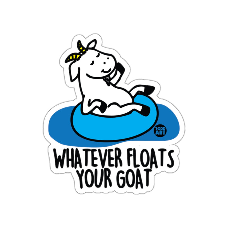 Load image into Gallery viewer, Whatever Floats Your Goat Sticker Design

