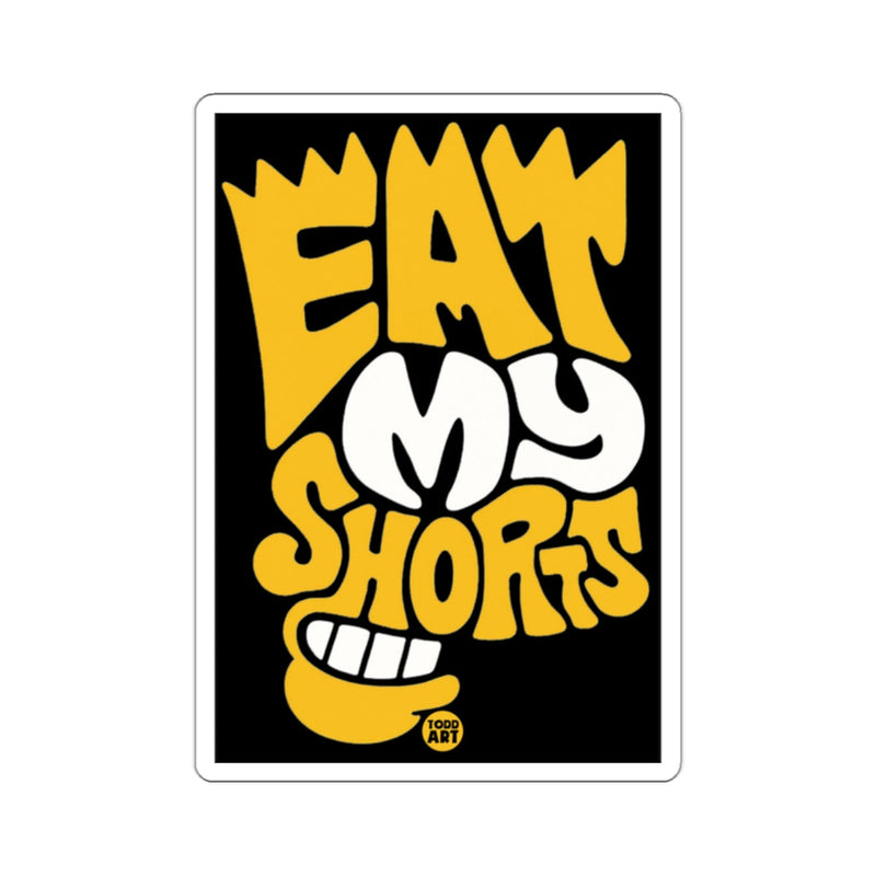 Load image into Gallery viewer, EAT MY SHORTS Todd Art Yellow White Black Lettering 
