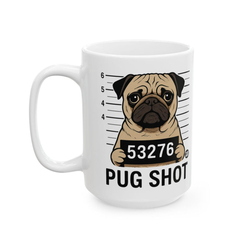 Load image into Gallery viewer, Funny Pug Shot Mug with Adorable Dog Illustration
