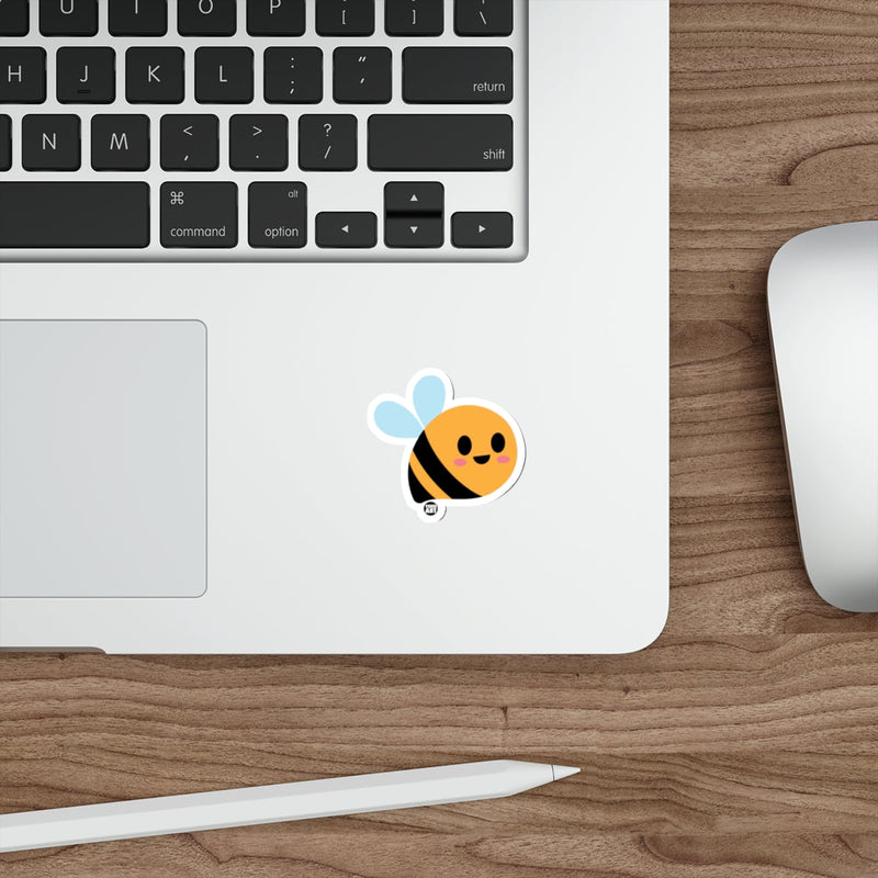 Load image into Gallery viewer, Cute Smiling Bee Sticker Ideal for Laptops and Notebooks
