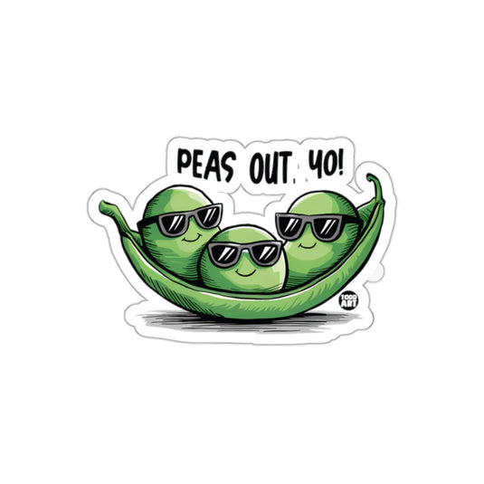 Peas Out Yo Funny Cute Peas in a Pod Sticker