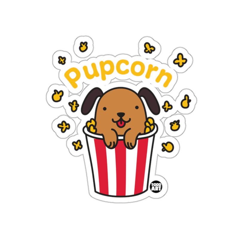 Load image into Gallery viewer, Pupcorn Dog with Popcorn in Bucket Sticker
