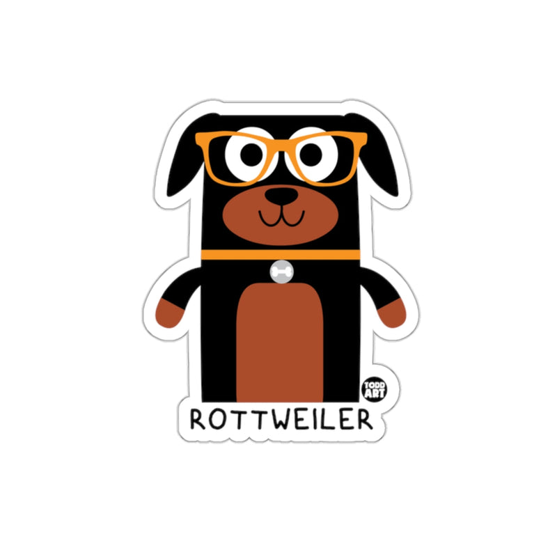 Load image into Gallery viewer, Cute Rottweiler with Glasses Design Sticker
