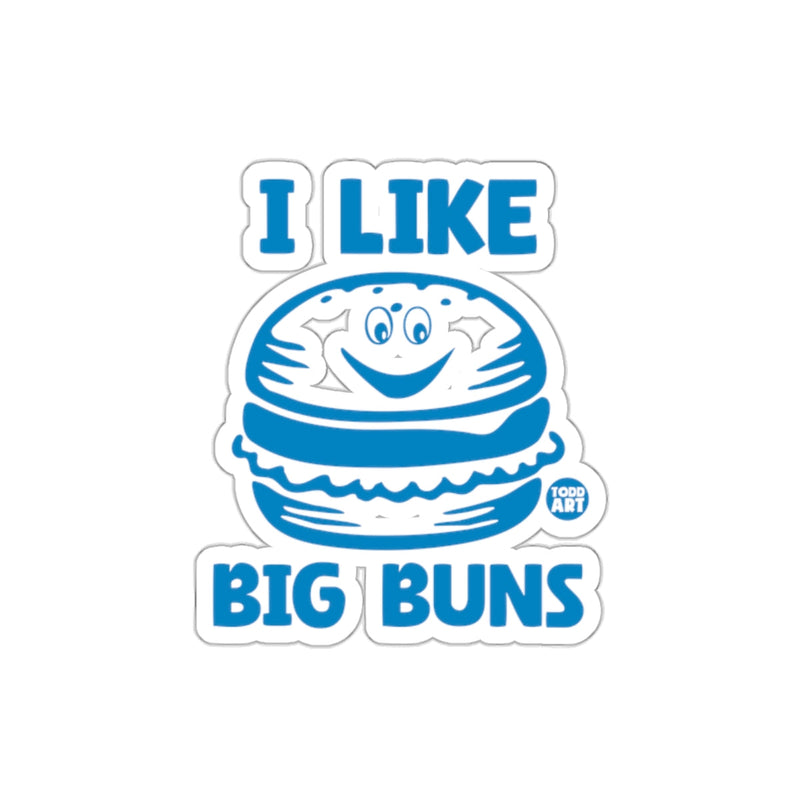 Load image into Gallery viewer, I Like Big Buns Sticker with Happy Bun Design
