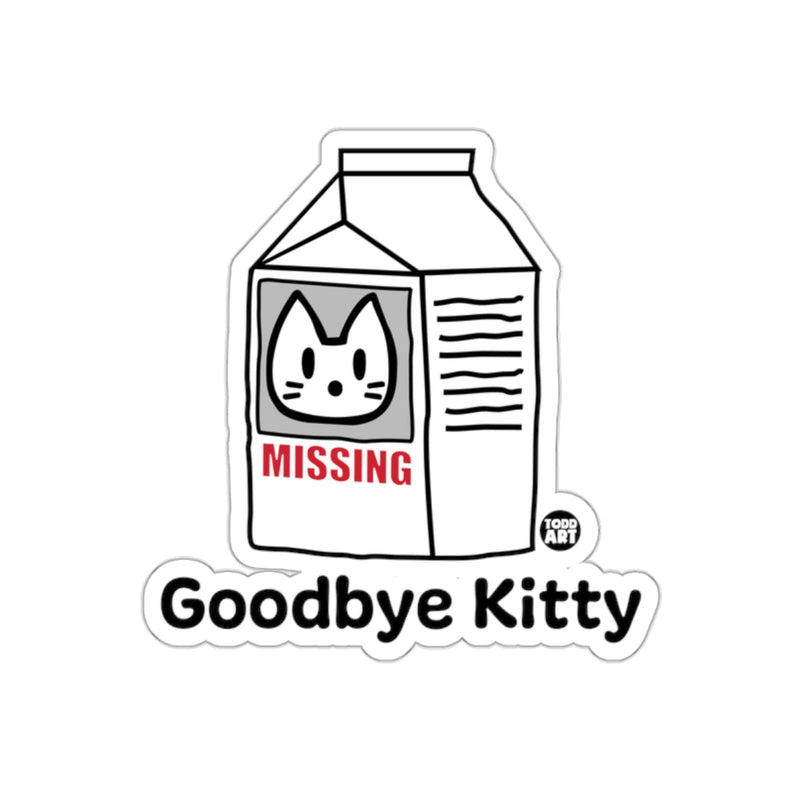 Load image into Gallery viewer, Goodbye Kitty Missing Milk Carton Sticker Design
