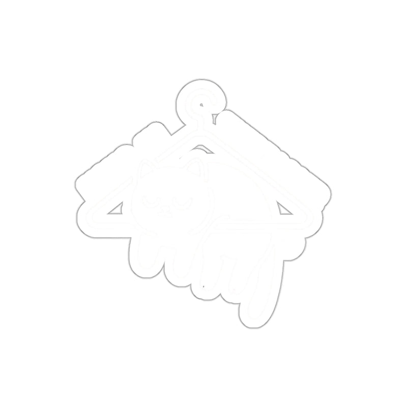 Load image into Gallery viewer, Cute Cat Relaxing on Clothes Hanger Sticker
