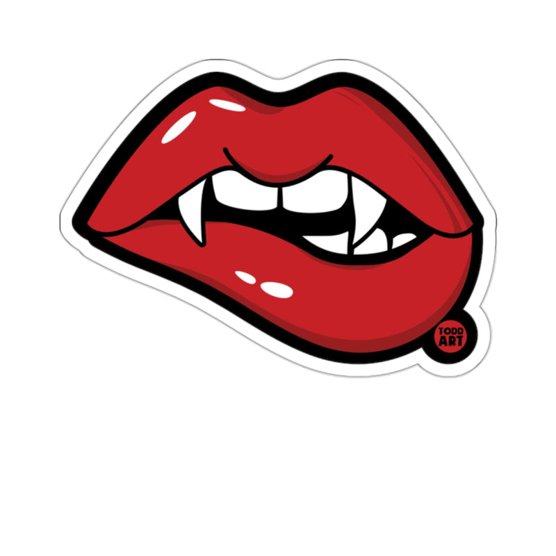 Load image into Gallery viewer, Red Vampire Fangs Lips Design Todd Art 
