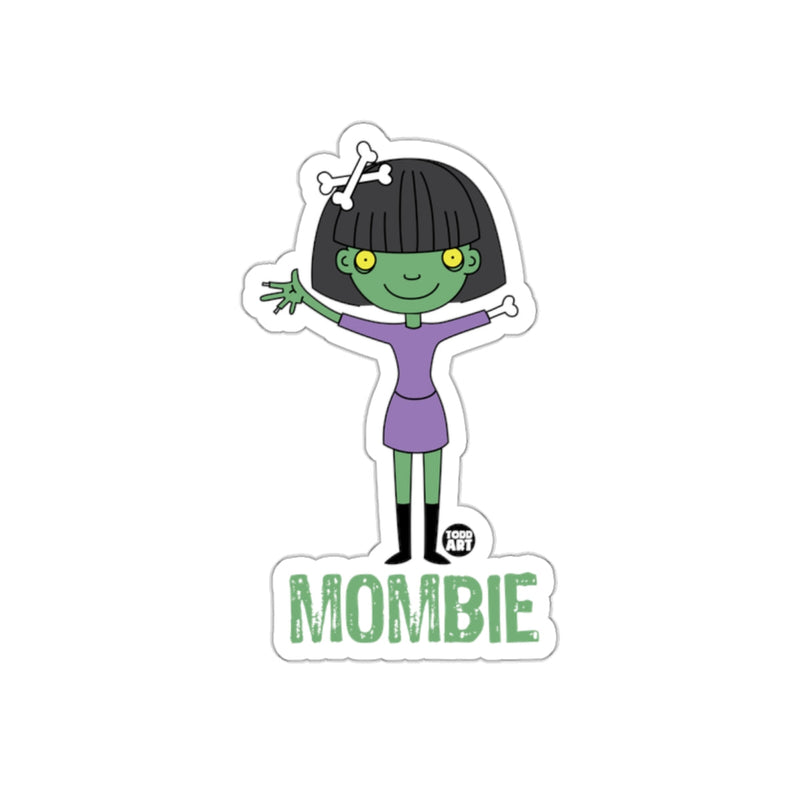 Load image into Gallery viewer, Mombie Cute Green Zombie Character Sticker Design
