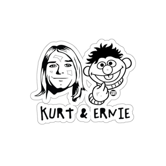 Kurt And Ernie Art Todd Art Line Drawing Black sticker