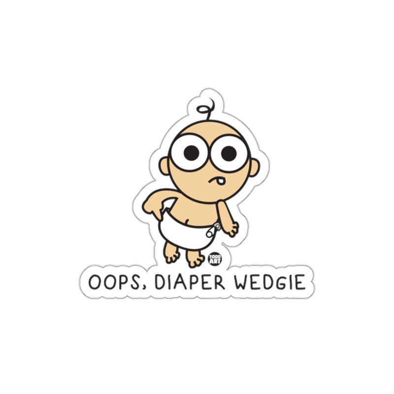 Load image into Gallery viewer, Oops Diaper Wedgie Funny Baby Sticker Cartoon Design
