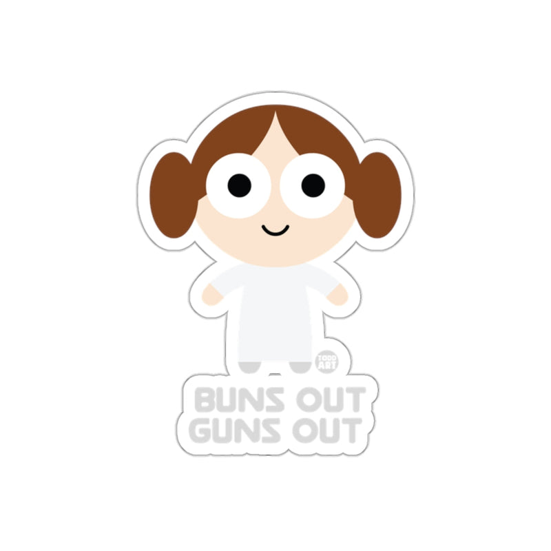 Load image into Gallery viewer, Buns Out Guns Out Todd Art Cartoon Style Character sticker
