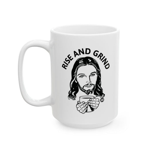 Rise and Grind with Jesus Coffee Mug for Morning Boost