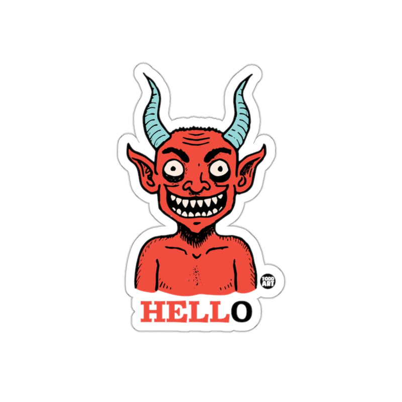 Load image into Gallery viewer, Cartoon Red Devil with Horns Graphic Sticker
