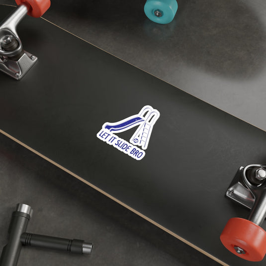 LET IT SLIDE BRO' Fun Playful Slide Graphic Sticker 