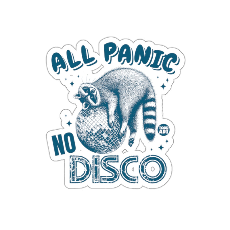 Load image into Gallery viewer, All Panic No Disco Racoon on Disco Ball Art sticker
